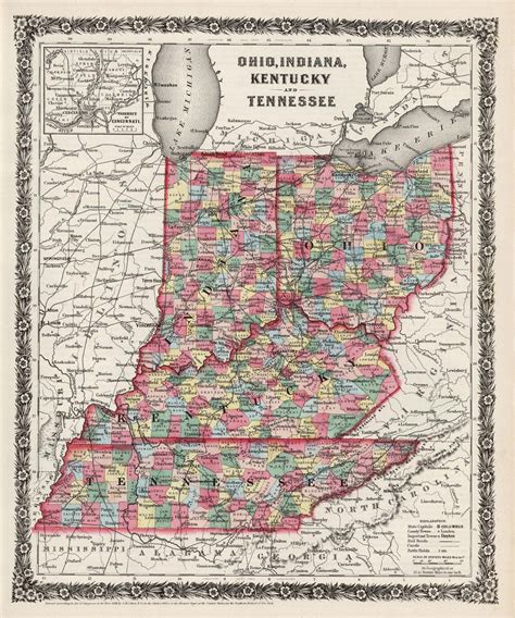 Map Of Indiana Kentucky And Tennessee | Tour Map