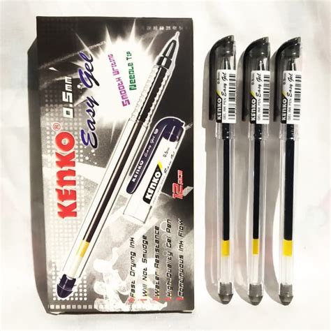 Jual Paket Kenko Gel Pen Easy Gel Hitam X Pcs Shopee Indonesia