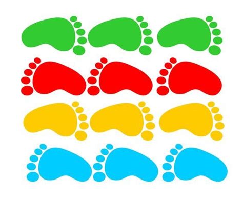 Sizes Of Each Footprint 7x 118 18x30cm3 Footprints In 1 Color