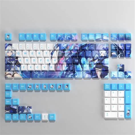 Genshin Darbe Tema Keycaps Furina Nahida PBT Anime Klavye Tu Mekanik