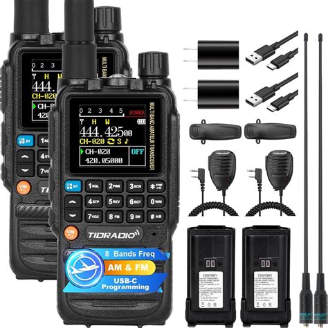 Tidradio Td H3 Ham Radio Handheld Multi Band Radio Usb C Programming And Charging Two