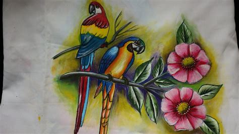 Painting Of Birds And Flowers at PaintingValley.com | Explore collection of Painting Of Birds ...