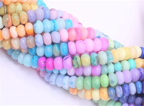 Beautiful Rainbow Color Shaded Opal Smooth Rondelle Shape Etsy