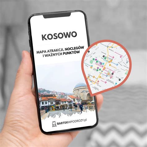 KOSOWO mapa atrakcji zabytków restauracji i noclegów