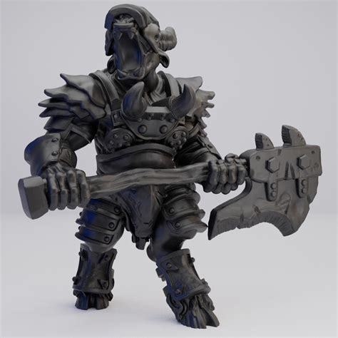 Hot Goblin 獣人重装戦士B ミニチュア ホットゴブリン グレートアックスと鎧