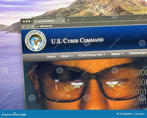 Website Of Uscyber Command Uscybercom Editorial Stock Image Image