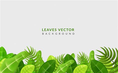 Premium Vector Fresh Green Leaves Under The Background Decoration Concept