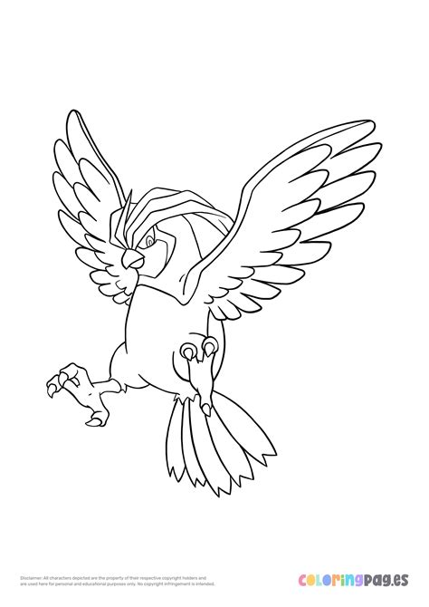 Pidgeotto Coloring Page Coloring Home