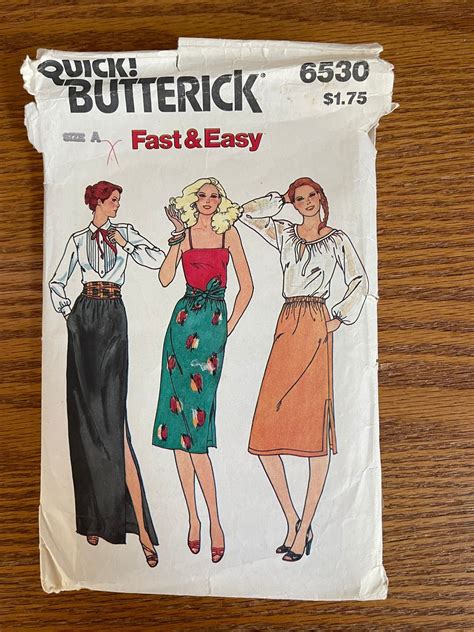 Cut Pattern Misses Skirt Sewing Pattern Butterick Fast Easy