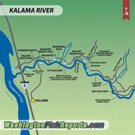 Kalama River - Fish Reports & Map