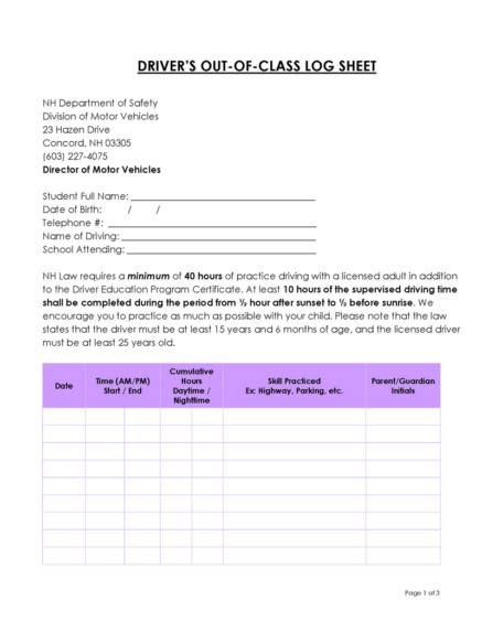 20 Free Drivers Daily Log Book Templates