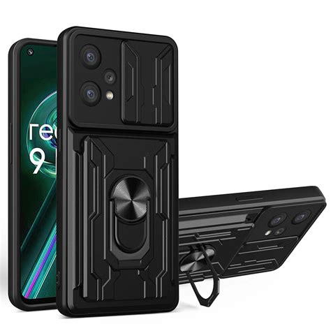 For Realme 9 Pro Plus Case Card Slot Holder Slide Camera Protection