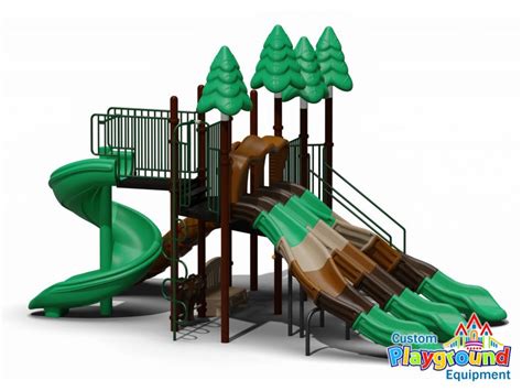 Six Slides Nature Style Playground Set