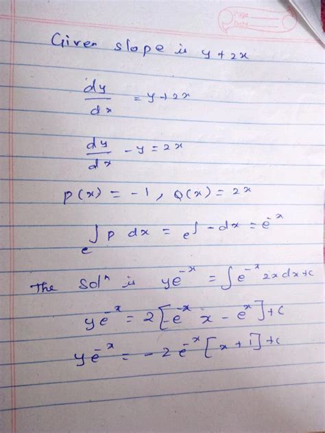 Ons Arbitrary OnStalll Section C 8M 6 The Slope Of The Tangent To