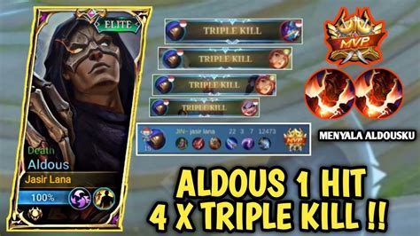 Aldous Hit Kali Triple Kill Aldous Mobilelegends Youtube