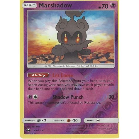 Pokemon Trading Card Game Shining Legends Card MARSHADOW 45 73