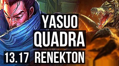 Yasuo Vs Renekton Top Quadra 9 Solo Kills 12m Mastery 1434