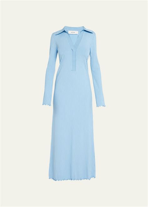 Rohe Ribbed Maxi Polo Dress Bergdorf Goodman