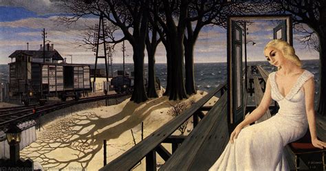 Artwork Replica Shadows, 1965 by Paul Delvaux (Inspired By) (1897-1994, Belgium) | ArtsDot.com