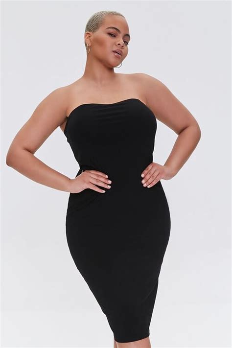 Plus Size Bodycon Tube Dress Forever 21 In 2021 Tube Dress Plus