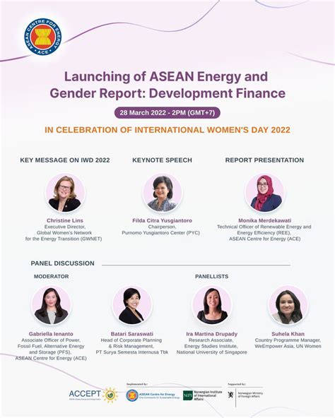 Launching Of Asean Gender Energy Report Development Finance Gwnet