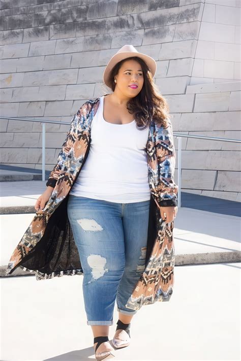 15 Chic Plus Size Outfits With A Kimono Styleoholic