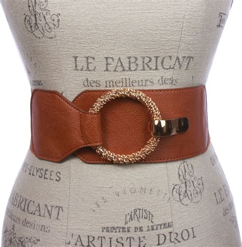 Womens 3 75 Mm Wide High Waist Fashion Stretch Belt Ebay