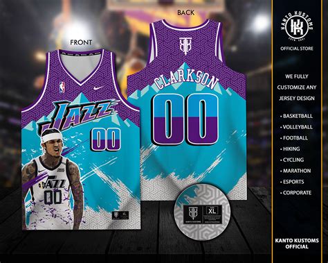 Kanto Kustoms x “NBA CUT” Basketball Sportswear Jersey “Utah Jazz - Jordan Clarkson” Customized ...