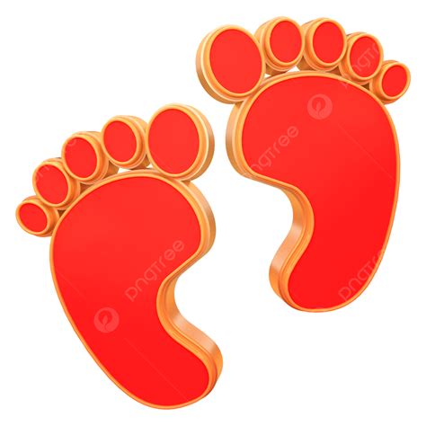 Three Dimensional Clipart Png Images Three Dimensional Creative C4d Footprints A Pair Of Big