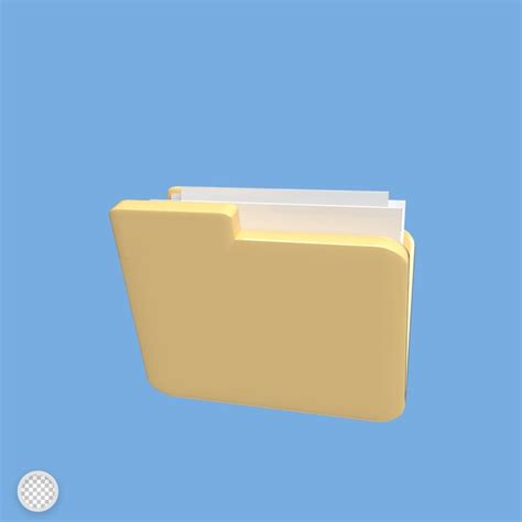 Premium Psd Folder Icon D Model Cartoon Style Render Illustration