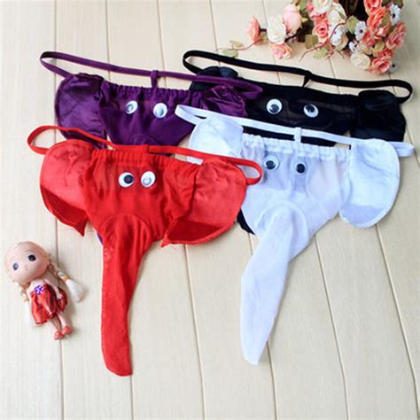 Lingerie Sexy Cueca Masculina Elefante Fio Dental Dos Desenhos Animados Estilo De Interpreta O