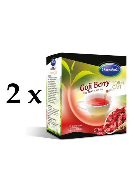 Mecitefendi Goji Berry Form Süzen Poşet Çay 2 li 40 x 1 5 G Fiyatları