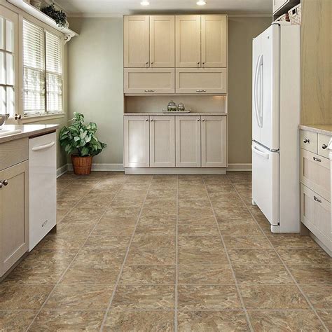 Trafficmaster Allure 12 In X 36 In Red Rock Resilient Vinyl Tile