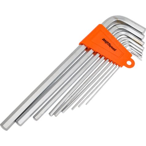 Набор Г-образных экстрадлинных ключей AV Steel HEX 1/16-3/8 9 предм. AV ...