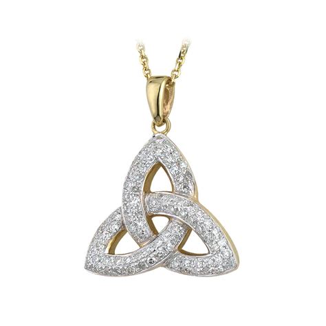 Buy 14K Gold Diamond Trinity Knot Necklace Online Today