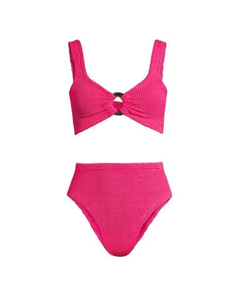 Hunza G Nadine Bikini Set In Pink Lyst