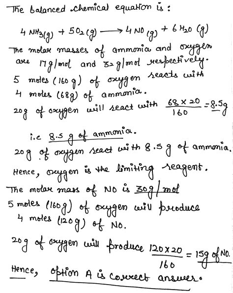 In Ostwalds Process The Manufacture Of Nitric Acid The First Step Involves The Oxidation Of