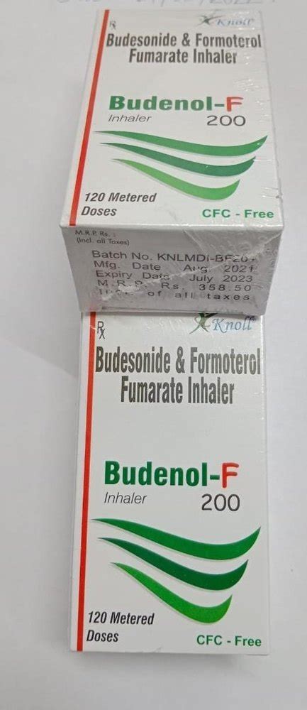 Brand Budenol F Budesonide And Formoterol Fumarate Inhaler Ml