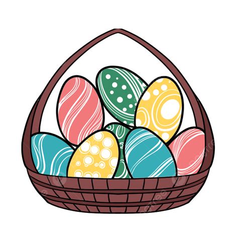 Easter Egg Basket Clipart Vector Easter Basket Full Of Eggs Clipart Easter Basket Clipart