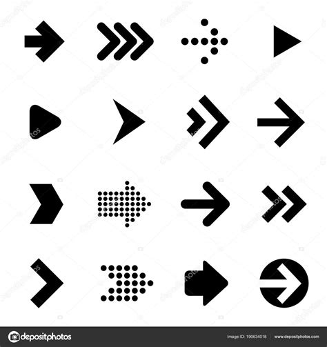 Arrow Icon Set Stock Vector By ©mustahtar 190634018