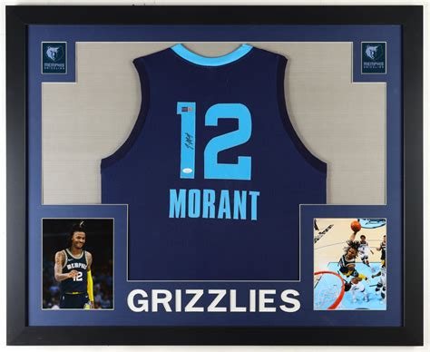 Ja Morant Signed Custom Framed Jersey Display Jsa And Pia Pristine