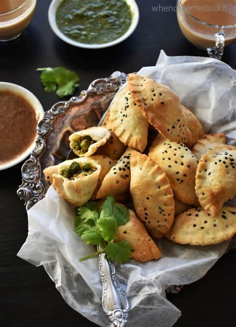 Baked Matar Karanji When Chai Met Biskit Recipe Baking Vegetable