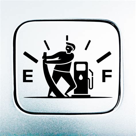 Funny Car Sticker Pull Fuel Tank Pointer Gas Consumption Decal Fuel ...