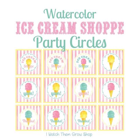 Ice Cream Party Printables Package Ice Cream Party Etsy Ice Cream