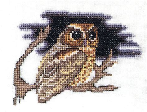 Owl cross stitch kit by Thea Gouverneur variant 1030 Вышивание