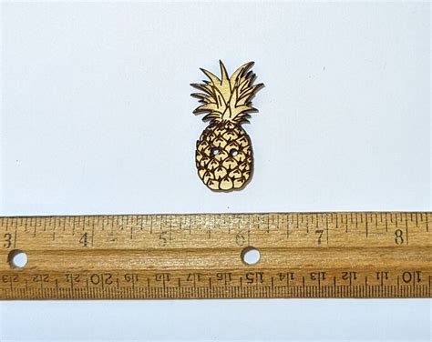 12 Pineapple Laser Cut Wooden Unfinished Buttons Etsy