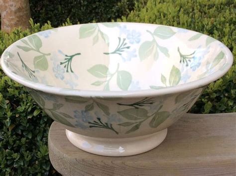 EMMA BRIDGEWATER Rare Afternoon Tea Pale Blue Flowers Serving Bowl