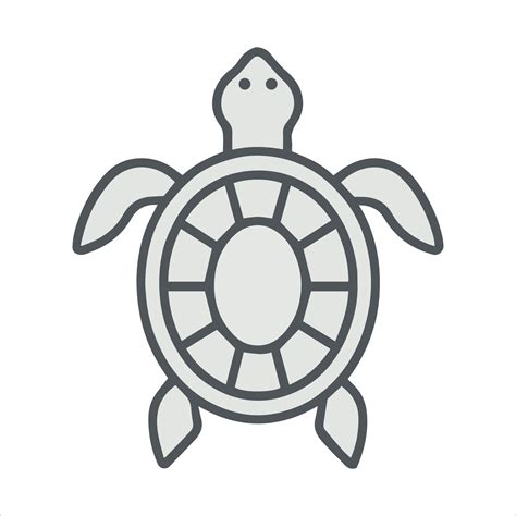 Turtle outline vector. 14487727 Vector Art at Vecteezy