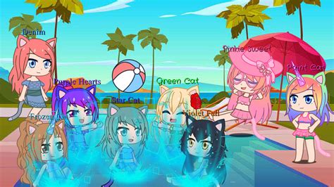 My Ocs At The Pool Gacha Club By Greenmarta On Deviantart