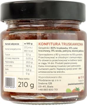 MANUFAKTURA RODZINY SADOWSKICH Miodziś konfitura truskawkowa 210 g